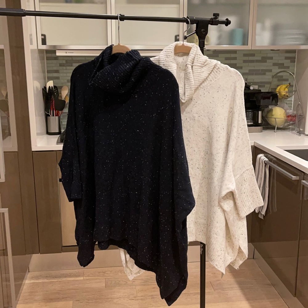 2-for-1 LOFT Poncho Sweaters - Size L